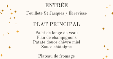 ❄️⛄Menu de Noël – Senior ⛄❄️