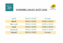 Horaires été : La Poste